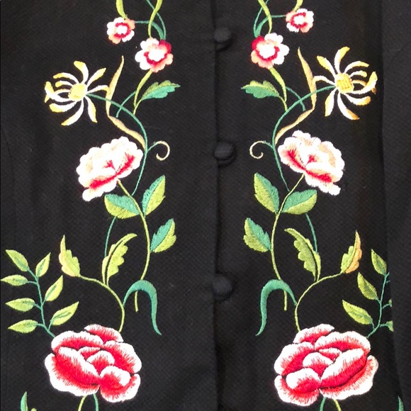 Victor Costa Occasion Embroidered Duster Jacket - Picture 8 of 8